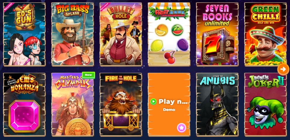 Juegos disponibles en Wazamba Casino